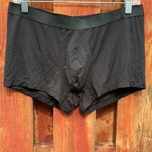 David Archy Classic Black Boxer Briefs for Men Size L
